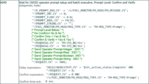 Example output from Batch-A